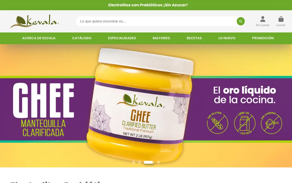 Portada de la tienda Kevala