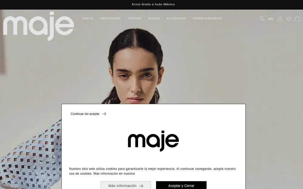 Portada de la tienda Maje México